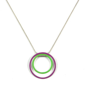 Cercle interchangeable pendants - medium + large - on a 18'' snake chain