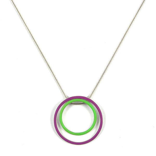 Cercle interchangeable pendants - small +medium+large - on a 18'' snake chain