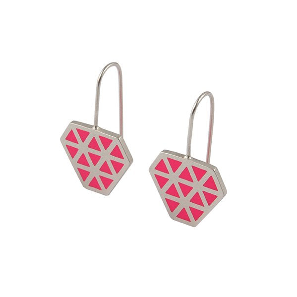 Iso tronqué triangle hook earrings 2 -small