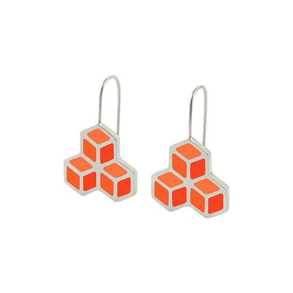 Cube trois hook earrings 2