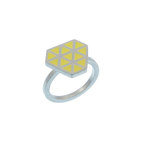 Iso tronqué triangle ring - small